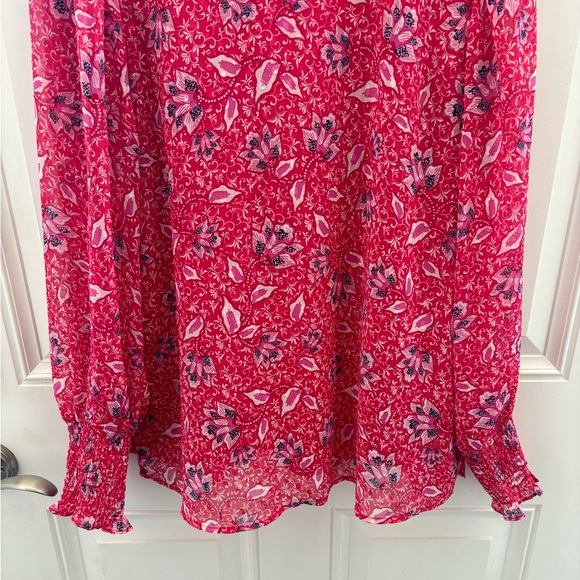 Joie Long Sleeve Ruffle Neck Blouse Large - Picture 3 of 9